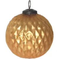 Clayre & Eef Kerstbal Ø 10 cm Goudkleurig Glas Kerstdecoratie Goudkleurig Kerstdecoratie