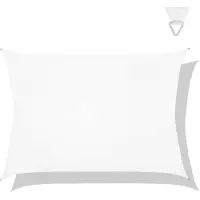 Vonroc Schaduwdoek Rechthoek - Premium – 400x300 cm – Waterafstotend | Wit
