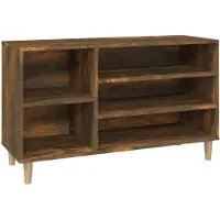 vidaXL Schoenenkast 102x36x60 cm bewerkt hout gerookt eikenkleurig