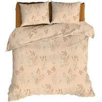 Romanette Dekbedovertrek Les Alpes Peach / Terra Flanel-240 x 200 / 220 cm | Lits-Jumeaux