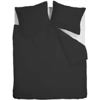 Ambiante Dekbedovertrek Satin Uni Zwart Satijn-240 x 200 / 220 cm | Lits-Jumeaux