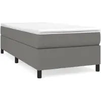 vidaXL Boxspring bed 80x200 cm stof donkergrijs
