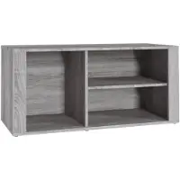 vidaXL Schoenenkast 100x35x45 cm bewerkt hout grijs sonoma