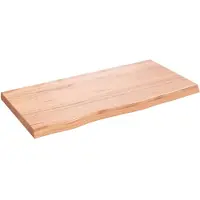 vidaXL Wandschap 80x40x(2-4) cm behandeld massief eikenhout lichtbruin