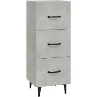 vidaXL Dressoir 34,5x34x90 cm bewerkt hout betongrijs