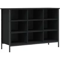 vidaXL Schoenenkast 100x35x70 cm bewerkt hout zwart