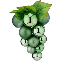 Krist+ decoratie druiventros - groen - kunststof - 28 cm - Feestdecoratievoorwerp
