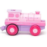 Bigjigs Trein - De krachtige roze locomotief - Elektrisch - Op batterijen