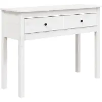 vidaXL Wandtafel 100x35x75 cm massief grenenhout wit