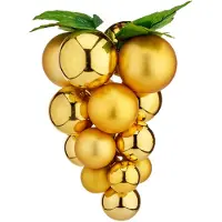Sublime Market Connect decoratie druiventros - goud - kunststof - 25 cm - Feestdecoratievoorwerp