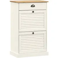 vidaXL Schoenenkast VIGO 60x35x96 cm massief grenenhout wit