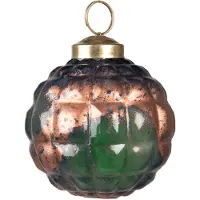 Clayre & Eef Kerstbal Ø 7 cm Groen Glas Kerstdecoratie Groen Kerstdecoratie