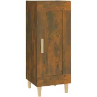 vidaXL Dressoir 34,5x34x90 cm bewerkt hout gerookt eiken