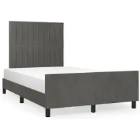 vidaXL Bedframe zonder matras 120x200 cm fluweel donkergrijs