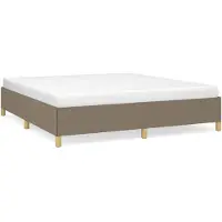vidaXL Bedframe zonder matras stof taupe 160x200 cm