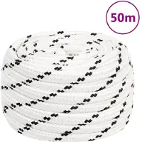 vidaXL Werktouw 18 mm 50 m polyester wit