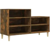vidaXL Schoenenkast 102x36x60 cm bewerkt hout gerookt eikenkleurig