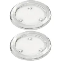 Trend Candles 2x Glazen kaarsenhouders voor stompkaarsen van 10 cm doorsnede - Waxinelichtjeshouders