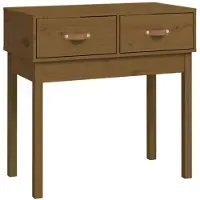 vidaXL Wandtafel 76,5x40x75 cm massief grenenhout honingbruin