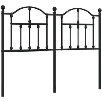 vidaXL Vervangend hoofdbord 120 cm metaal zwart