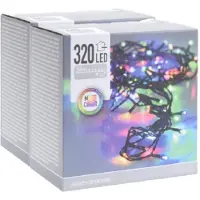Merkloos Christmas Decoration kerstverlichting gekleurd - 2x -24 m -320 leds - Kerstverlichting kerstboom