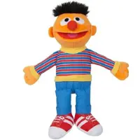 Merkloos Sesamstraat pluche knuffel pop - Ernie - stof -&nbsp;29 cm/38 cm staand - Knuffeldier