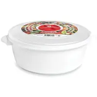 Forte Plastics Plastic Forte Magnetronschaal met deksel/ventiel - 1,5 liter - wit - kunststof - BPA vrij - keukenhulpmiddelen - Magnetr