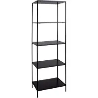 Hioshop Viggo wandkast 4 planken zwart.