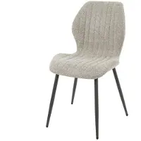 Hoyz stoel len boucle zandkleur 4 stuks