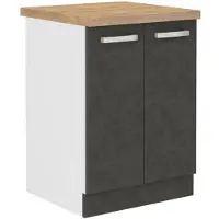 Big Buy Cooking Onderkast met 2 draaideuren - Mat grijs - L 60 x D 51,6 x H 85 cm - LASSEN