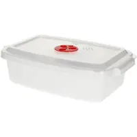 Forte Plastics Plastic Forte Magnetronschaal - deksel/ventiel - 1,6 liter - wit - kunststof - rechthoekig - Magnetronbakken