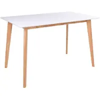 Ebuy24 Voos eetkamertafel wit natuur 70x120 cm.