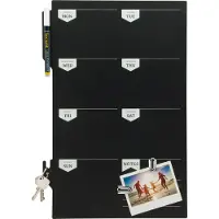 Securit Krijtbord securit silhouette weekplanner zwart + 1 marker