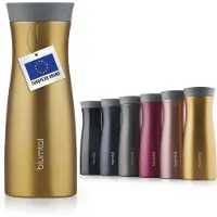 Blumtal Lekvrije Thermosbeker - London - Roestvrijstalen Koffiemok - 380 ml - Spicy Mustard