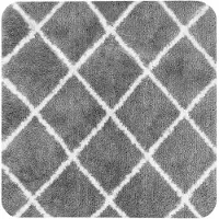 Dutch House Menton Bidetmat 60x60cm Grey Grijs grijs Microfiber Badkamermat