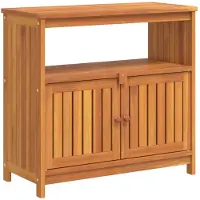 vidaXL Tuinwandtafel 80x35x75 cm massief acaciahout