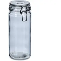Zeller Voorraadpotten/bewaarpotten - 1L - glas - met beugelsluiting - D10 x H20 cm - Voorraadpot