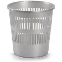 Forte Plastics PlasticForte Afvalbak/vuilnisbak/kantoor prullenbak - plastic - lichtgrijs - 28 cm - Prullenmanden