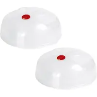 Forte Plastics PlasticForte Magnetrondeksel/afdekschaal D29 - 2x - transparant - kunststof - 29 x 11 cm - Magnetrondeksel
