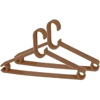 Bathroom Solutions Storage Solutions kledinghangers - set van 20x - kunststof - bruin - Kledinghangers