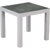 AVH-Collectie Malaga bijzettafel 50x50xH46 cm aluminium wit