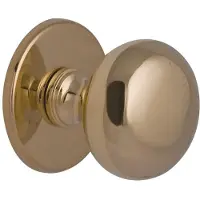 Hardbrass Voordeurknop Iris 72 mm | Messing Ongelakt
