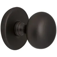 Hardbrass Voordeurknop Iris 72 mm | Puur Zwart