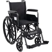 Mobiclinic S220 - Oopvouwbare rolstoel - Snel ontkoppelbare wielen met een druk op de knop - Premium - Zitting 40cm - Opklapbare voetsteun en armleuningen - Remhendel - Stevig - Zwart