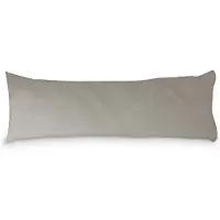 Beau Maison Velvet Body Pillow Kussensloop Taupe Grijs 45 x 145 cm