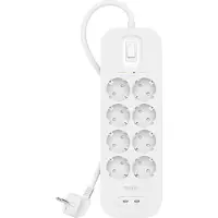 Belkin Surge Protection 8 Outlet 2 Meter Dual Usb C 30W PD Wit