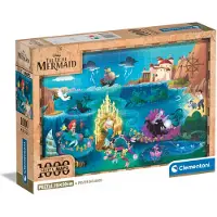 Clementoni Disney Puzzel - De Kleine Zeemeermin Legpuzzel - 1000 stukjes - 70x50 cm - Voor Volwassenen en Kinderen vanaf 14 jaar