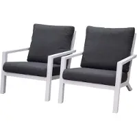 AVH-Collectie Malaga lounge balkonset 2 delig wit aluminium
