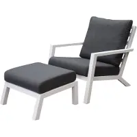 AVH-Collectie Malaga lounge balkonset 2 delig wit aluminium