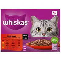 Whiskas 1+ Classic Selectie in Saus Maaltijdzakjes Multipack 24 x 85 gr